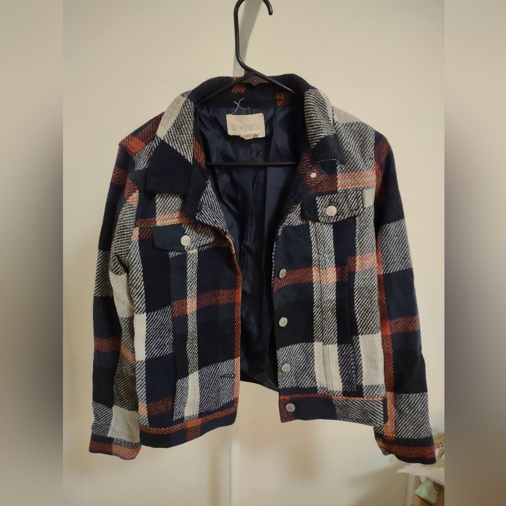 Small, Sky and Sparrow, blue white/grey checkered